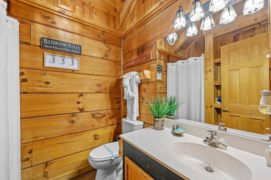 Do Not Disturb - Pigeon Forge Smoky Mountain Studio Cabin, Hot Tub, Fireplace المظهر الخارجي الصورة